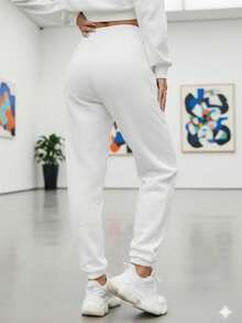 Calça Moletom Estampada Feminina Gringa Streetwear Com Bolsos Estrelas Conforto e Estilo Com Cordão Ajustável