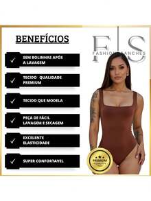 SET OF 2 Women's Square Neck Tank Top Bodysuits With Thin Straps In Spandex - BROWN BROWN - View 2