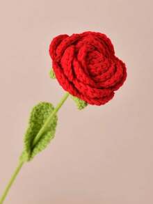 钩针玫瑰花束，钩针花束，玫瑰花礼品，针织花束，适合情人节、婚礼、妇女节、母亲节、周年纪念日、生日、毕业典礼等场合 - 玫瑰花 - 查看 6