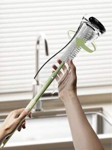 Extendable And Adjustable Handle Cup Brush - 1 Piece, With Extendable Button, Bends 90° For No Dead Angles, Multi-Purpose Long Handle Protects Your Hands, Suitable For Cleaning Blenders, Glasses, Flasks, Kettles, And Other Kitchen Utensils. A Great Gift For Your Wife Or Mother. - Multicolor - View 5