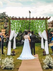6/12 pezzi Piante artificiali, Foglie finte di Pothos, Ghirlande artificiali, Rampicanti verdi appesi, Decorazioni per pareti della camera da letto, Decorazioni per matrimoni e feste, Decorazioni per lo sfondo della stanza, Decorazioni per il giardino, Forniture per decorazioni per matrimoni e feste - Verde - Visualizzare 5