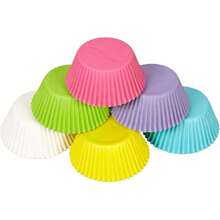 415-1624 Assorted Pastel Rainbow Standard Baking Cup Mega Pack, 150 Count,36802586 - Multicolor - Ver 5