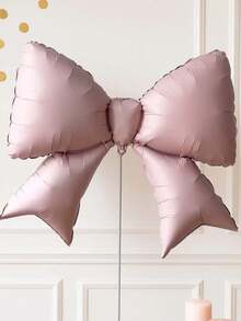 12pcs Large Pink Bow Foil Balloons, Macaron Color Latex Balloon Set, Includes Ribbons & Glue Points Accessories For DIY, Suitable For Wedding, Engagement, Anniversary, Princess Party, Birthday Decoration