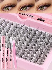 240 Clusters Of Dcurl Segmented False Eyelashes(10D/20D/30D) In Mixed Lengths (9–16mm) For A Natural Look.It Includes Bond & Seal Adhesive And Tweezers,Offering Long-Lasting Wearperfect For Everyday Makeup,Festive Occasions,And Travel - Pink - View 7