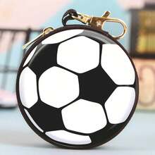 Monedero con cremallera en forma de bola, monedero pequeño de dibujos animados, monedero con cremallera, regalos de cumpleaños para niños - Fútbol americano - Ver 11