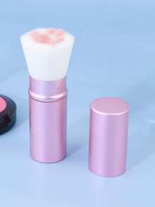 1pc Cat Paw Shaped Makeup Brush, Soft Bristles, Doesn't Absorb Powder Or Irritate Skin, Multi-Functional Makeup Tool For Foundation, Blush, Contour, Retractable Design, Cute Cat Shape