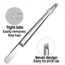 High Quality Stainless Steel Eyebrow Tweezers, Hair Removal Pliers Tweezers, Specialized For Plucking Hairs, Angled Eyebrow Tweezers, Hair Removal Clip Beard Clip, Facial Care Tools For Men And Women - Multicolor - View 1