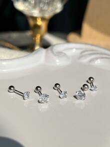 1件S925纯银简约时尚肚脐环，女士优雅饰品，日常百搭，送给女友、妈妈和姐妹的理想礼物