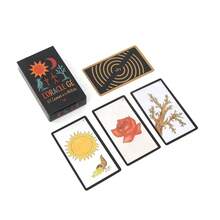French L'ORACLE G E Sun Moon Oracle Card With Paper Instructions Exquisite Mystery Toy Suitable For Beginners, With A Smooth Card Surface, Suitable Card Body Size, Exquisite Card Surface Design, Suitable For Christmas/New Year/Easter Holiday Gifts - Black - View 2