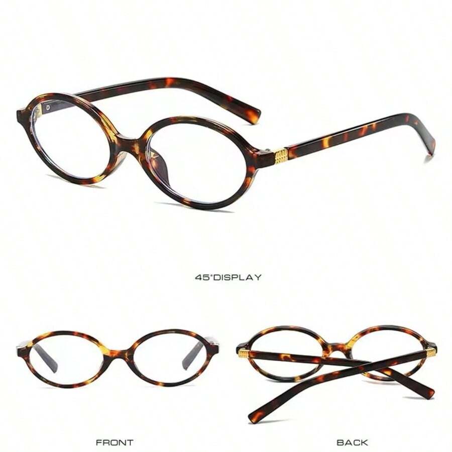 Sunglasses, Women's Oval Frame, Luxury UV400 Lens, European Fashion - Brown - View 1