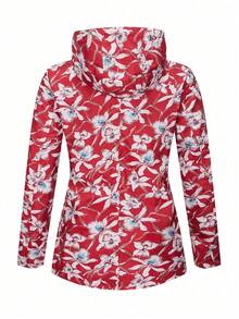 Áo khoác nữ Giolshon màu kem có mũ hai mặt - Thiết kế in hai mặt, phong cách thường ngày và thời trang, phù hợp để mặc nhiều lớp hàng ngày, mùa thu/đông/xuân. - Đỏ - Xem 8