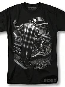 YY4 Chicano Perfection Shirt Lowrider Latino Mexican Graphic T-Shirt Men Size S-3XL - 黑色 - 查看 1