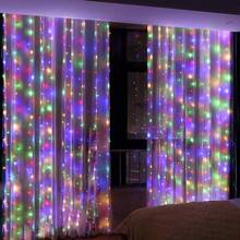 8-Mode Remote Control Curtain Lights, 4 Color Choices, Suitable For Valentine's Day, Family Gathering, Garden, Holiday, Birthday Party, Fairy Tale Wreath, Bedroom, Romantic Pink Atmosphere, Camping, Wedding Party Decoration - USB Curtain Light String - View 24