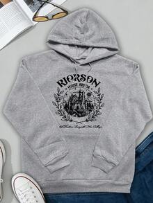 创意时尚龙骑地球图案女式连帽衫，休闲卫衣