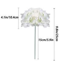 30pcs Artificial Hydrangea Flower, Artificial Hydrangea Flowers Heads With Stems For Outdoors Home Garden Outdoor Ceremony Wedding Arch Floral Decor, Spring Summer Home Decor Realistic Faux Hydrangea Heads (White) - White - View 8