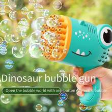 Automatic Bubble Maker With Light - Battery-Powered (No Batteries Included) & Bubble Solution, Multi-Color Bubble Blower With Bear & Bunny Design - 隨機款1件裝 - 查看 6