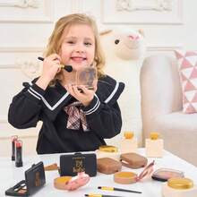 Girls Pretend Makeup Set, Luxury Makeup Simulation Fashion Toy Kit - Includes Realistic Lipstick, Eyeshadow, Brushes And More. Some Components Sent Randomly