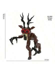 Rob-Lox 99nights In The Forest Artistic Building Blocks Toy, Can Be Placed On Desk Or Shelf, Assemble Mysterious Owl And Deer - Modern Display Collectible, Independent Style, Christmas - Multicolor - View 9