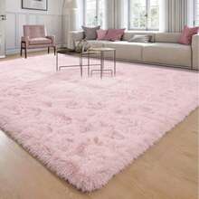1pc Luxury Soft Plush Light Pink Carpet, Decorative Rug, Mat, Suitable For Living Room, Kitchen, Bedroom, Bathroom And More. (Slight Color Difference May Exist Due To Lighting And Display Conditions) - Baby Pink - View 17