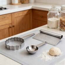 1/2pcs Stainless Steel Dough Scraper, Cake Slicer, Pastry Cutter, Baking Tool, Kitchen Gadget, Cooking Accessory - Silver - View 7