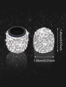 4pcs/Set Fashionable Tire Valve Caps With Artificial Diamond Bling Bling Dust-Proof For Automotive And Motorcycle Wheels, Auto Tire Valve Stem Covers, Motorcycle Tire Valve Caps - dai93 - Xem 7