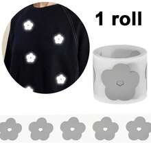 1 Roll, FG012 Flower Reflective Sticker, Iron-On Reflective Sticker