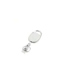 Conjunto de 4 cordões retráteis de liga de zinco com clipe para chaveiro, design oval, ideais para crachás de identificação, cartões de crédito e cartões de acesso, prevenindo perdas. Perfeitos para escola, casa e escritório. - Multicolorido - Ver 8