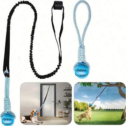 1 pièce Corde de traction élastique pour chien d'extérieur, jouet de traction pour souche d'arbre, corde interactive pour exercice et jouet à mâcher