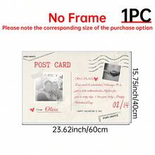 1pc Customizable Valentine's Day Postcard, Vintage Style Love Theme Customized Poster, Can Add Photos, Customizable Items, Room Decor, Room Decor Accessories. Frame Optional - Multicolor - View 13