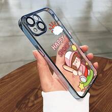 Funda para teléfono compatible con iPhone 17 Air/16e/15/14/13/12/11, Pro, Pro Max, Plus, exquisita artesanía de electrochapado, viene con película para lente para protección contra arañazos y polvo, panel trasero transparente de alta definición - Negro - Ver 7
