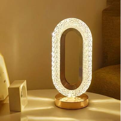 1pc Dimmable Rechargeable 3 Color Temperature Room Decor Night Light, Suitable For Bedroom, Living Room, Office, Great Gift