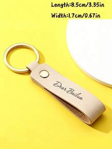 Llavero de cuero de PU con letra personalizada, llavero de pulsera personalizado, recuerdo de boda, llavero de coche, llavero de cuero unisex - Multicolor - Ver 18