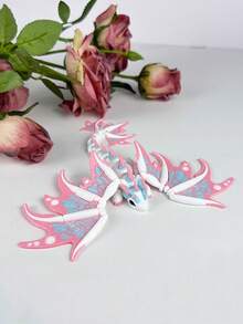 1pc 3D Printed Tyrannosaurus Rex Figurine, Cute Creative Decor With Movable Joints, Durable Desktop Ornament, Suitable For Home, Party, New Year Gift - Multicolor - View 1