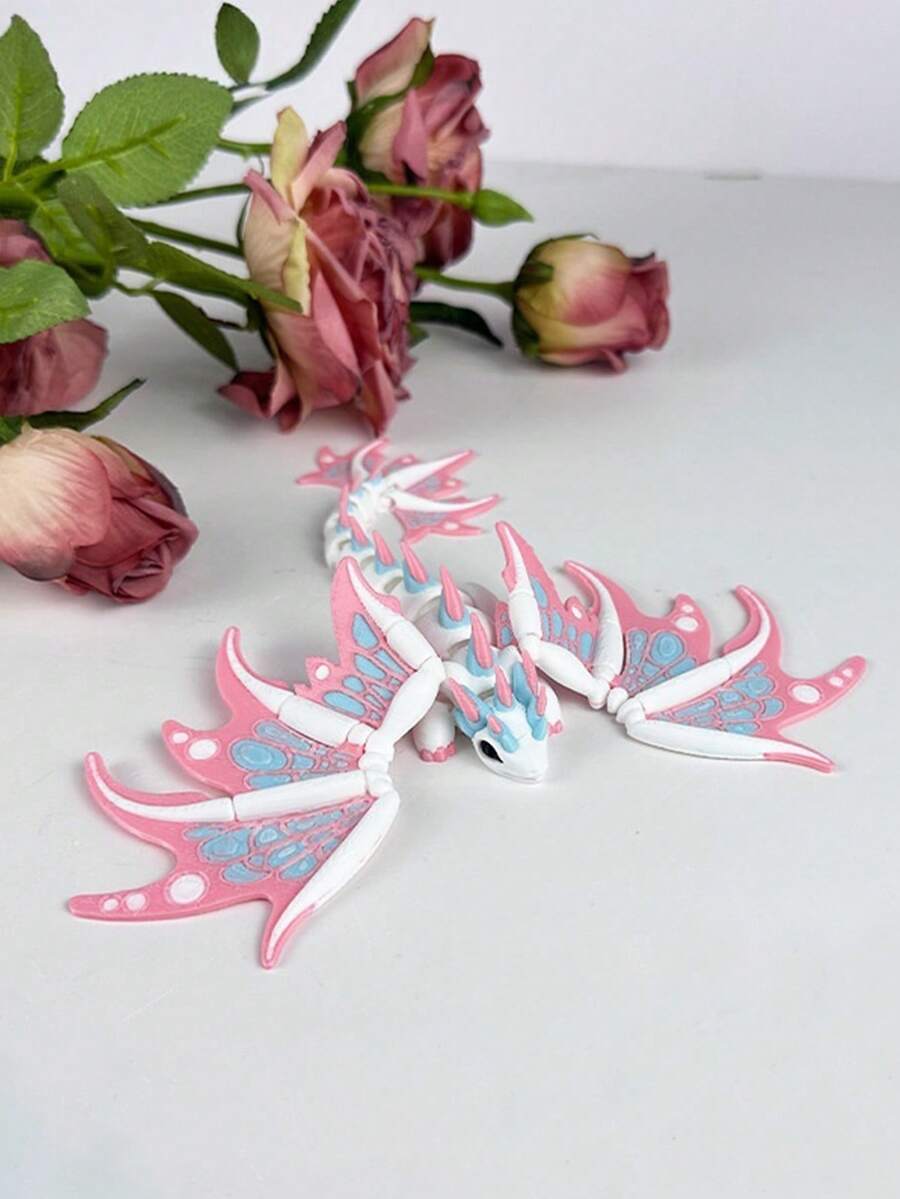 1pc 3D Printed Tyrannosaurus Rex Figurine, Cute Creative Decor With Movable Joints, Durable Desktop Ornament, Suitable For Home, Party, New Year Gift - Multicolor - View 1