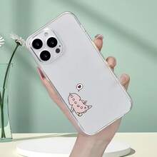 2 件装情侣恐龙爱心可爱图案透明全包防摔 TPU 简约手机保护壳，兼容 11/12/13/14/15/16/17 Pro Max、A5/54/53/52/51、S25/24/23/22/21 系列 - 彩色 - 查看 3