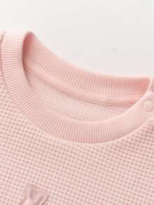 mini bala 女婴柔软纯棉卫衣，春季新款，透气长袖上衣 - 粉紅 - 查看 7