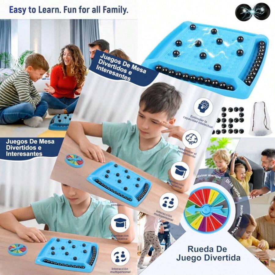 vbxJuego Magnético con TableroJuego de Ajedrez Magnético para Animar El Ambiente Juegos de Estrategia y Rompecabezas Uegos de Fiesta para Niños y Adultoszsdd - como en la foto - Ver 1