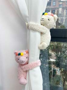 色彩缤纷的拥抱绵羊毛绒玩具，柔软舒适，粉色和白色，可拆卸魔术贴，实用毛绒玩具，外观可爱，全新多彩设计，适合自用或作为生日、日常、圣诞节、复活节或万圣节礼物送给朋友和家人。 - 彩色 - 查看 1