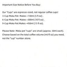 3/6 Cup Italian Moka Pot, Comes With 2 Cleaning Brushes And 2 Coffee Scoops - Stovetop Espresso Maker, Durable Cast Aluminum Coffee Pot, Suitable For Home And Camping (Espresso/Cappuccino/Latte) - Red - View 7