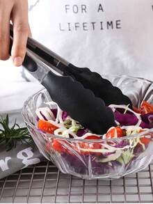 1 pieza Pinzas de acero inoxidable resistentes al calor, adecuadas para carne, ensaladas, pan, barbacoa, bufé, utensilios de cocina, herramienta de cocina esencial, regalo de Navidad - Multicolor - Ver 5