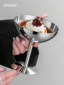 1pc Stainless Steel Ice Cream Cup, Sundae Cup, Dessert Bowl, Dates Snack Cup, Fruit Salad Bowl, Stainless Steel Dessert Cup, Ice Cream Cup, Dessert Bowl, Yogurt Cup, Snack Candy Cup, Salad Bowl, Fruit Pudding Cup, Suitable For Party/Holiday/Family Gathering - Multicolor - View 7