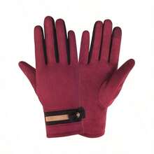 Winter Gloves Female Winter Warmth And Thickening Cute Student Cold-Proof Riding Touch Screen Suede Gloves - Multicolor - View 12