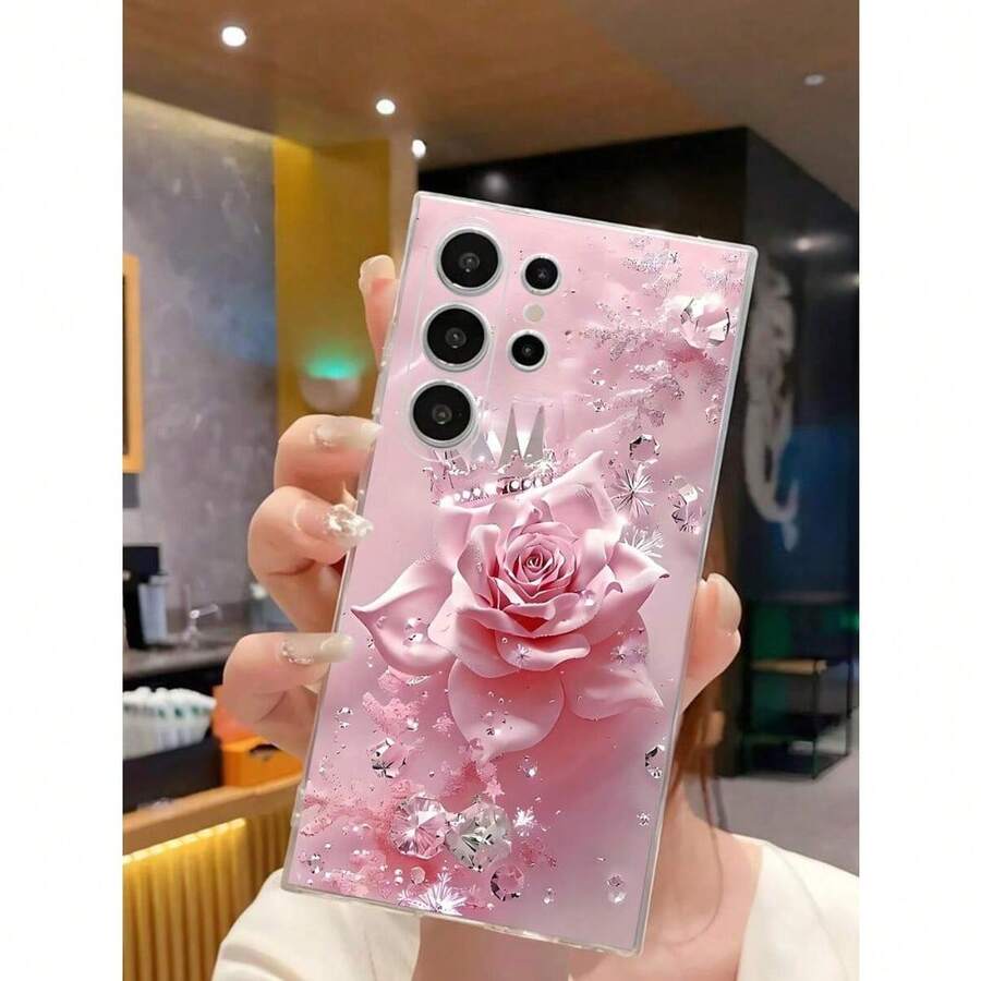 1pc Diamond Pearl Butterfly Transparent Soft Phone Case, Compatible With IPhone 17 Series, Honor, Redmi, Galaxy A04e/12/A13/A14/A34/A50/A52/A53/A54/S21/S22/S23/S24/S25/S25Ultra, 6A/7A/8A, 12T/13TYOUR-BELOVED-PHONE Christmas Gifts Christmas Gifts,New Year Gifts,Valentine's Day Gifts - 無色 - 查看 1