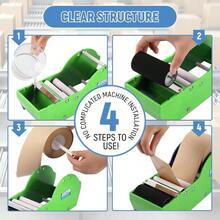 Water-Activated Tape Dispenser Manual Kraft Gum Tape Dispenser Width Adjustable 1.18-3.15" Light Weight And Portable Packing Tape Dispenser Set Blue - màu xanh lá - Xem 3
