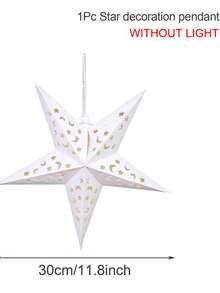 1pc 60/45/30cm Paper Star Moon Lanterns (Lights Not Included), 3D Hollow Hanging Paper Lamp Shades, Eid Lights Paper Star Hanging Ornaments Suitable For Decorating Windows, Walls, Muslim Eid Mubarak Decorations, Pendant Lights, Ramadan Ceiling Decor, Applicable For Weddings, Birthday Parties, Home Decor, Middle Eastern Ramadan Holiday Decorations, Eid Celebration Decor, Ramadan Holiday Party Supplies - Pentagram - View 17