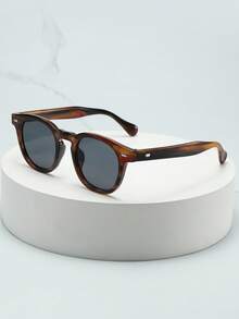 Wood Grain Tortoiseshell Frame With Gray Accents