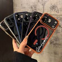 Phone Case - Custom DIY Personalized Name Phone Case Compatible With Iphone 17 Pro Max, 17 Air, 17 Pro, And 17. This Luxury High-Quality Semi-Transparent Black Protective Metal Lens Frame Case Is A Simple And Stylish Acrylic Hard Case - trái cam - Xem 6