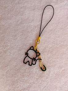 1PC Cat Holding Alloy Letter A-Z Phone Pendant Keychain Bag Lanyard, Suitable For Decorating Various Phone Keychain Bags, Is An Excellent Gift For Valentine's Day, Weddings, Birthdays And Other Festivals - Multicolor - View 29