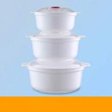 3pcs Microwave Bowls With Lids, Ramen Noodle Soup Bowls, Mixing Bowls, Food Storage Cookware, Suitable For Kitchen, Office, Dorm - Multicolor - View 11
