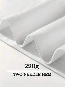 Double-Sided Digital Printed T-Shirt With "" Branding Motif 1Pcs Casual Soft Short Sleeve Pure 100% Cotton 220gsm T - Shirt ,Unisex - trắng - Xem 4